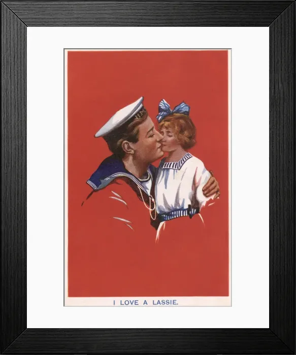 Framed Print : Kissing his daughter goodbye Framed Print : Kissing his daughter goodbye