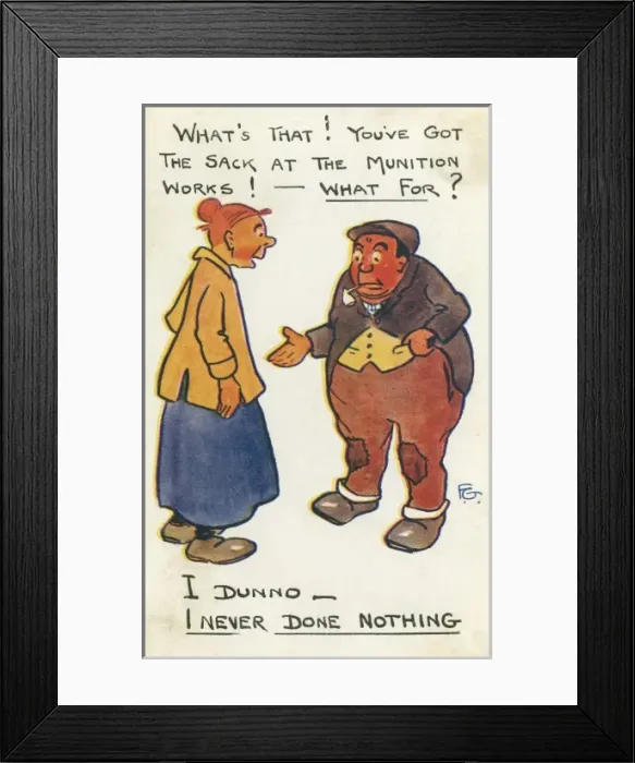Framed Print : Cartoon on Laziness Framed Print : Cartoon on Laziness