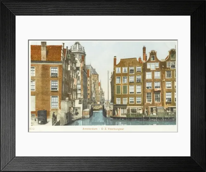 Framed Print : Amsterdam, Netherlands - Voorburgwal Framed Print : Amsterdam, Netherlands - Voorburgwal