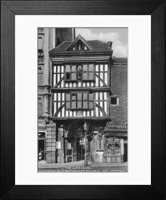 Framed Print : Entrance to St. Bartholomew-the-Great, London Framed Print : Entrance to St. Bartholomew-the-Great, London