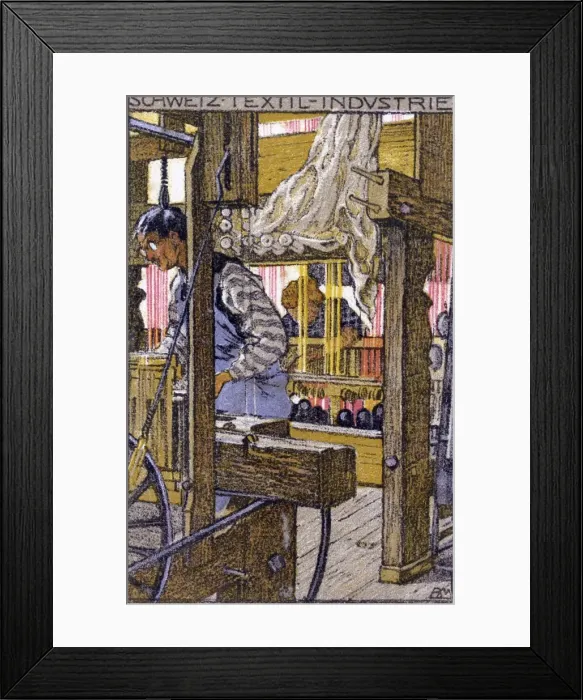 Framed Print : Swiss Textile Industry - Bern Framed Print : Swiss Textile Industry - Bern
