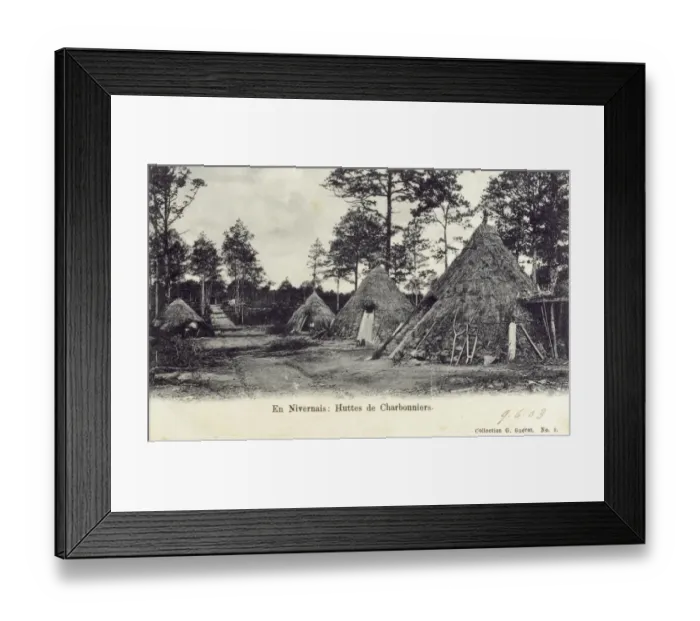 Framed Print : Huts of Charcoal Burners - Nevers Framed Print : Huts of Charcoal Burners - Nevers