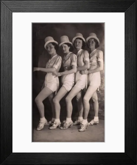 Framed Print : Line of dancing girls Framed Print : Line of dancing girls