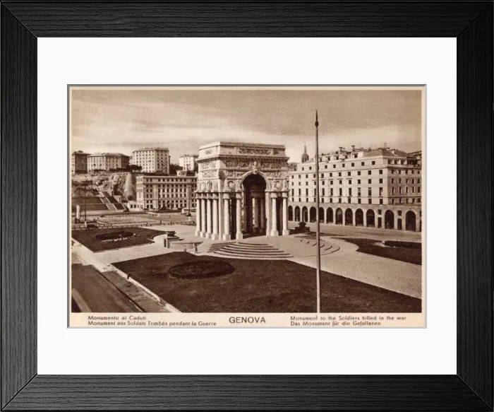 Framed Print : Genoa, Italy - Monument to fallen soldiers Framed Print : Genoa, Italy - Monument to fallen soldiers