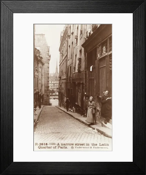 Framed Print : Street in the Latin Quarter, Paris Framed Print : Street in the Latin Quarter, Paris