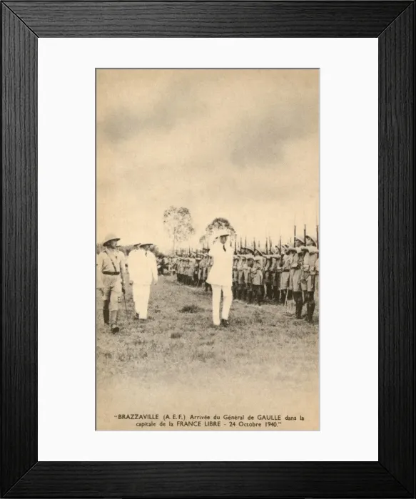 Framed Print : Arrival of General de Gaulle - Congo Framed Print : Arrival of General de Gaulle - Congo