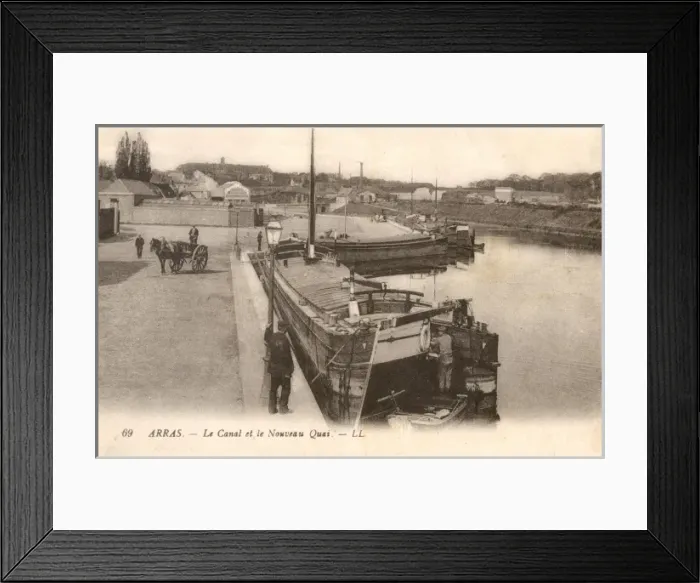 Framed Print : The Canal and New Quay at Arras, France Framed Print : The Canal and New Quay at Arras, France