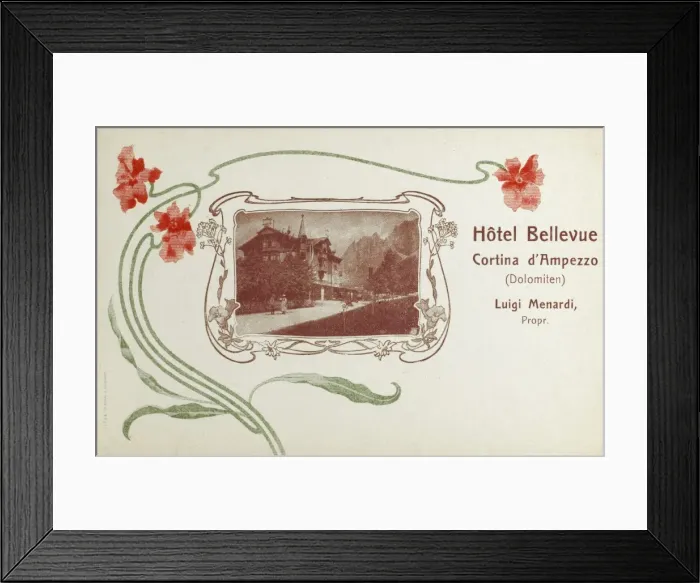 Framed Print : Hotel Bellevue, Cortina d Ampezzo (Dolomites) Framed Print : Hotel Bellevue, Cortina d Ampezzo (Dolomites)