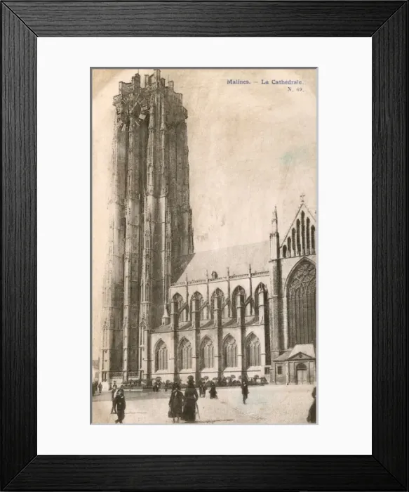 Framed Print : Mechelen: cathedral of St Rombaux Framed Print : Mechelen: cathedral of St Rombaux