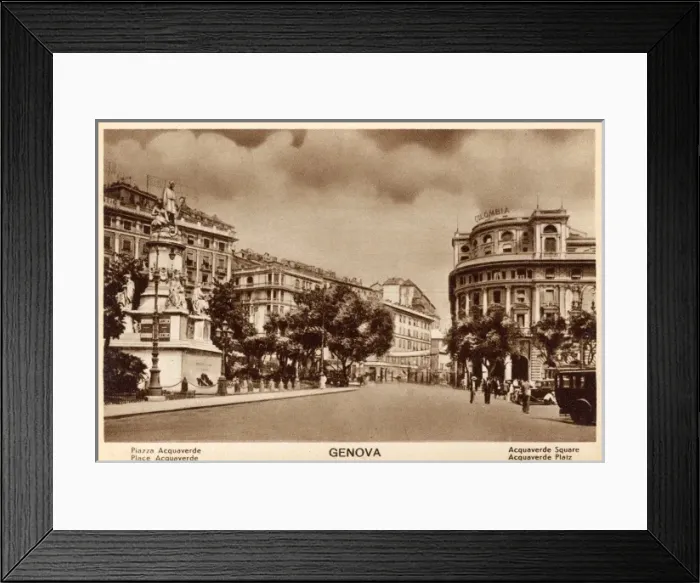 Framed Print : Genoa, Italy - Piazza Acquaverde Framed Print : Genoa, Italy - Piazza Acquaverde