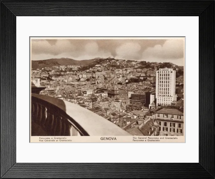 Framed Print : Genoa, Italy - General Panorama and skyline Framed Print : Genoa, Italy - General Panorama and skyline