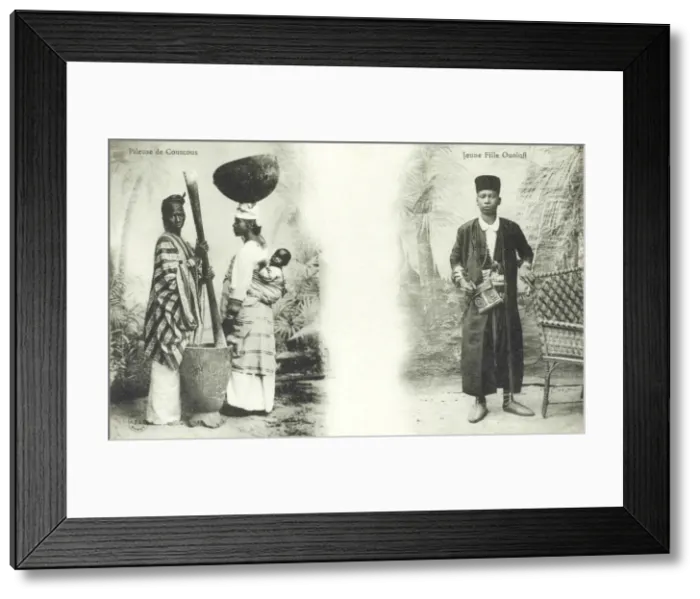 Framed Print : Senegal, West Africa - preparing couscous Framed Print : Senegal, West Africa - preparing couscous