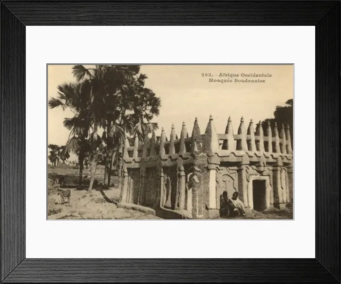Framed Print : Mudbrick Mosque in Senegal, Africa Framed Print : Mudbrick Mosque in Senegal, Africa