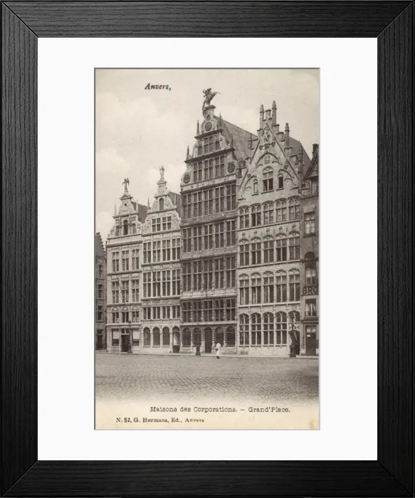 Framed Print : Belgium - Anvers - Grand Place Framed Print : Belgium - Anvers - Grand Place
