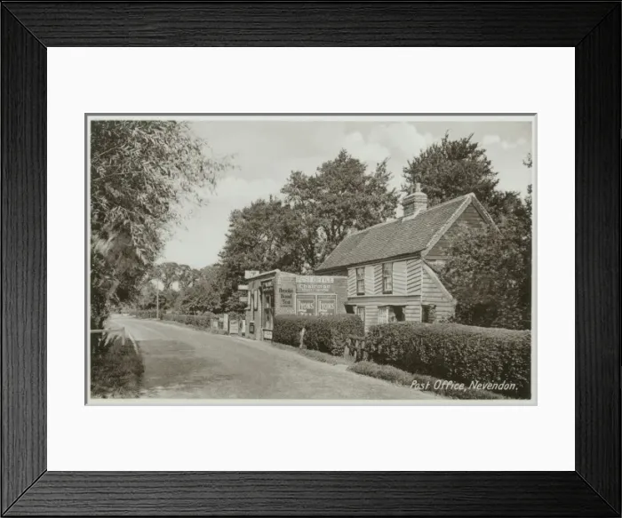 Framed Print : Nevendon. A beautifully-printed postcard depicting the Village Post Office at Nevendon Framed Print : Nevendon. A beautifully-printed postcard depicting the Village Post Office at Nevendon