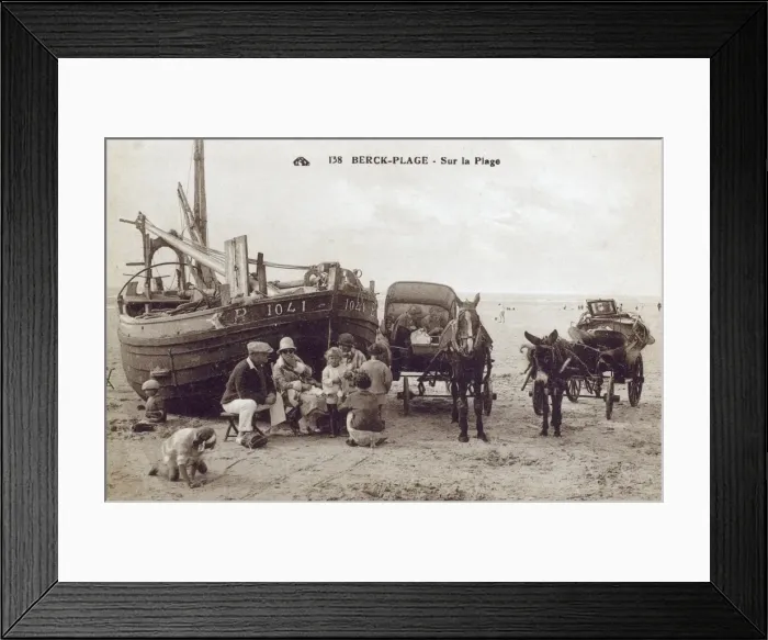 Framed Print : The Beach at Berck-Plage, France Framed Print : The Beach at Berck-Plage, France