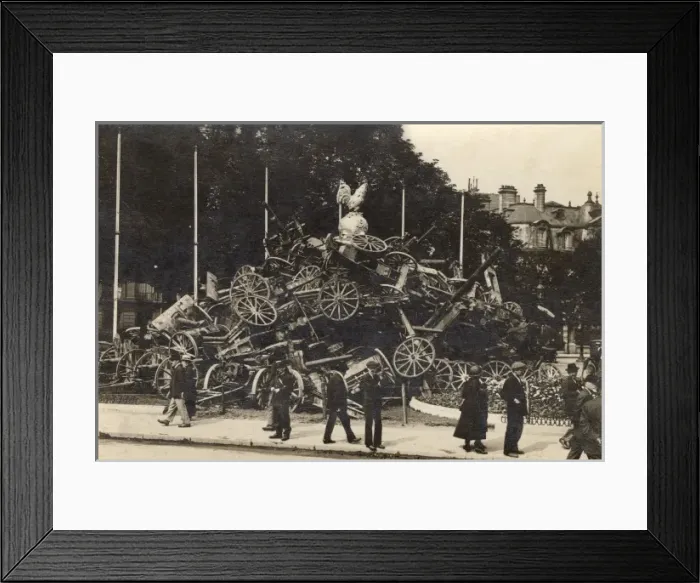 Framed Print : Paris, France - pile of artillery pieces in a mound Framed Print : Paris, France - pile of artillery pieces in a mound