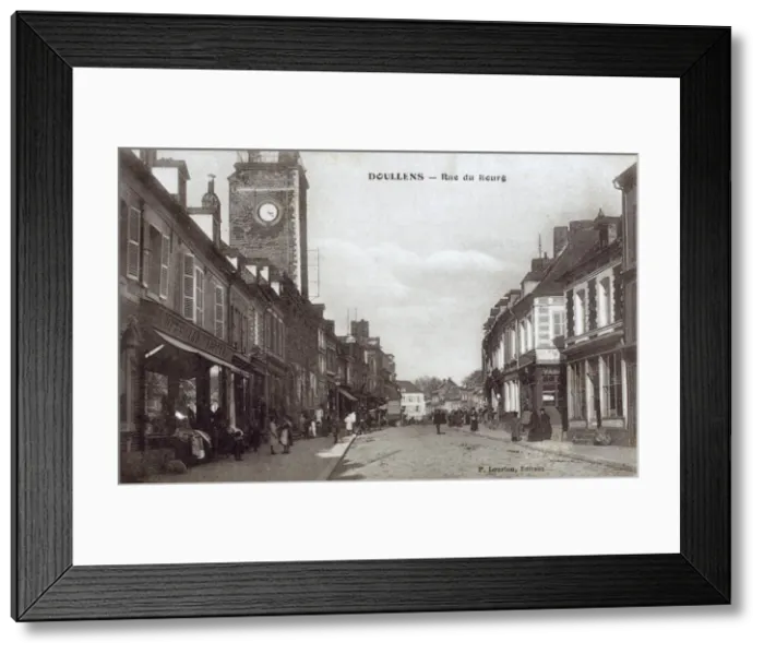 Framed Print : Doullens, France - Rue du Bourg