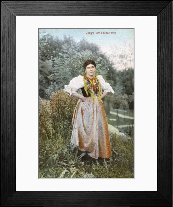 Framed Print : Ampezzo, Dolomites, Italy - Young Woman Framed Print : Ampezzo, Dolomites, Italy - Young Woman