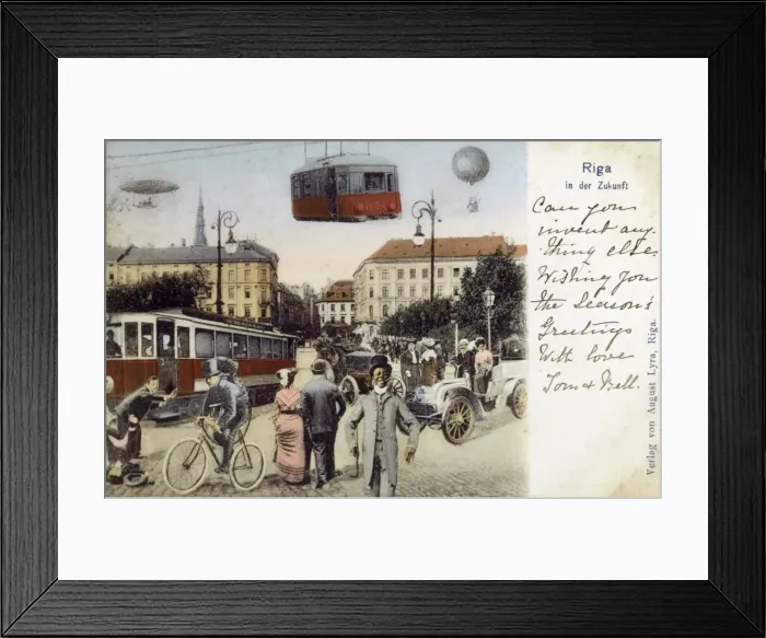 Framed Print : Riga, Latvia - Fantasy card Framed Print : Riga, Latvia - Fantasy card