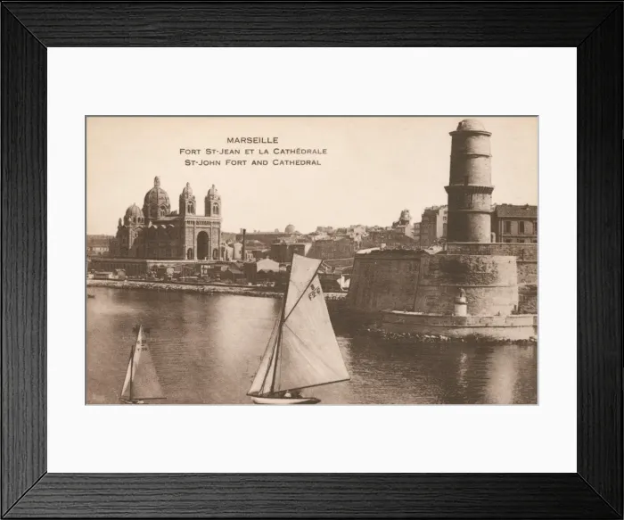 Framed Print : Marseille, France - Fort St Jean and the Cathedral Framed Print : Marseille, France - Fort St Jean and the Cathedral