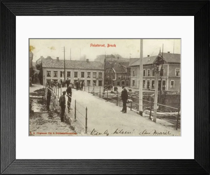 Framed Print : Fishmarket in Brevik - Norway Framed Print : Fishmarket in Brevik - Norway
