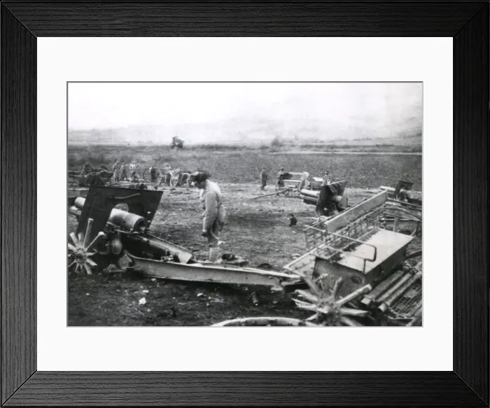 Framed Print : Destroyed Serbian guns near Prizren, Serbia, WW1 Framed Print : Destroyed Serbian guns near Prizren, Serbia, WW1