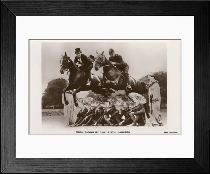 Framed Print : Trick Riders of the 16th and 5th British Lancers Framed Print : Trick Riders of the 16th and 5th British Lancers