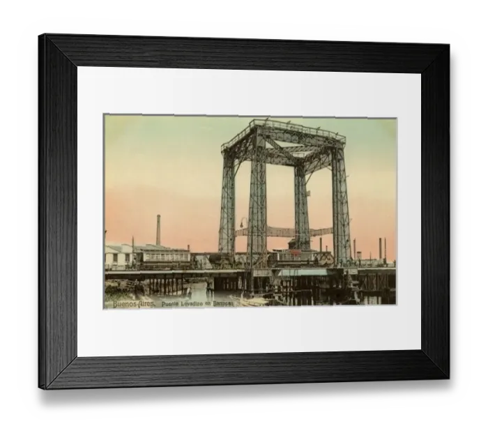 Framed Print : Buenos Aires Lift Bridge - Puente Levadizo en Barracas Framed Print : Buenos Aires Lift Bridge - Puente Levadizo en Barracas