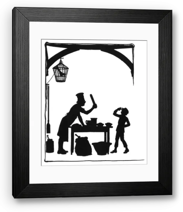 Framed Print : Dunderpate speaks to the pastrycook Framed Print : Dunderpate speaks to the pastrycook