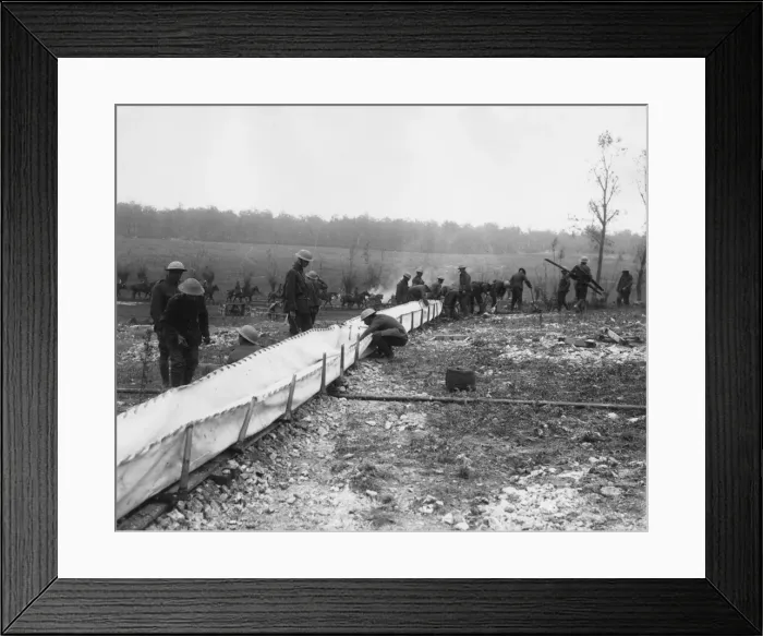 Framed Print : British troops setting up camp, Western Front, WW1 Framed Print : British troops setting up camp, Western Front, WW1