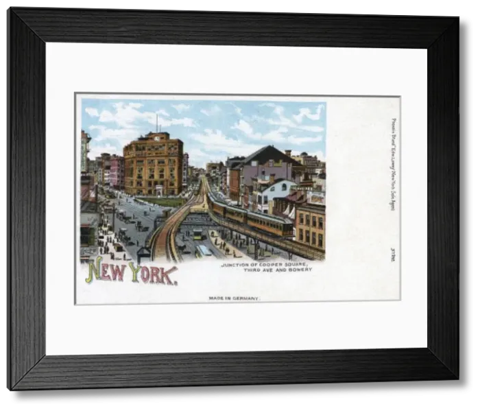 Framed Print : New York - Cooper Square, 3rd Avenue and Bowery Framed Print : New York - Cooper Square, 3rd Avenue and Bowery