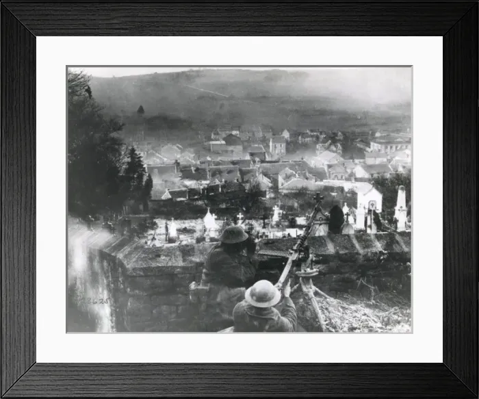 Framed Print : American anti-aircraft post, Raucourt, France, WW1 Framed Print : American anti-aircraft post, Raucourt, France, WW1
