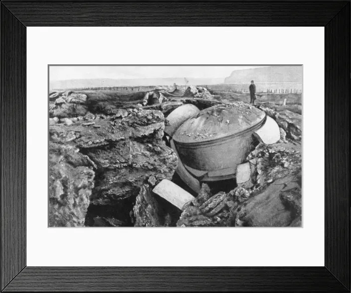 Framed Print : Results of German heavy artillery, Belgium, WW1 Framed Print : Results of German heavy artillery, Belgium, WW1