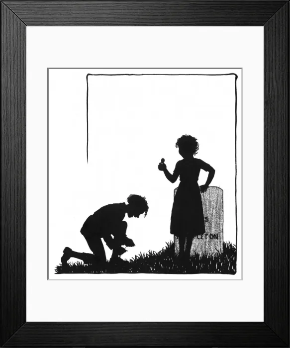 Framed Print : Dunderpate and Susan at the milestone Framed Print : Dunderpate and Susan at the milestone