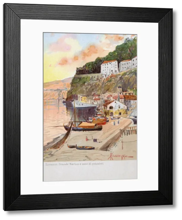 Framed Print : Sorrento - Grand Marina and the House of the Fishermen Framed Print : Sorrento - Grand Marina and the House of the Fishermen