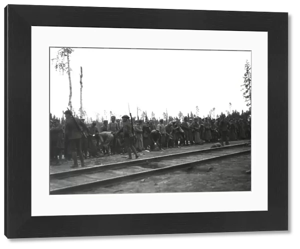 Bolshevik prisoners, Lijma Station, Russian Civil War