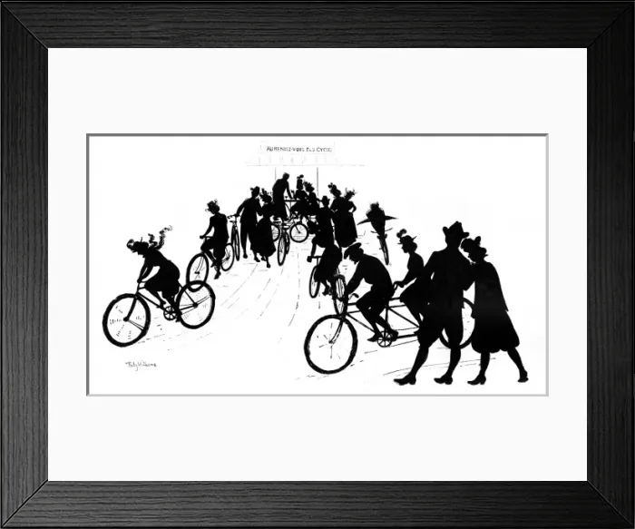 Framed Print : A group of cyclists in France Framed Print : A group of cyclists in France