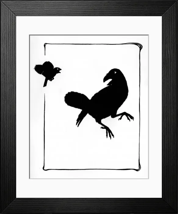 Framed Print : The raven refuses to help Jack Sparrow Framed Print : The raven refuses to help Jack Sparrow
