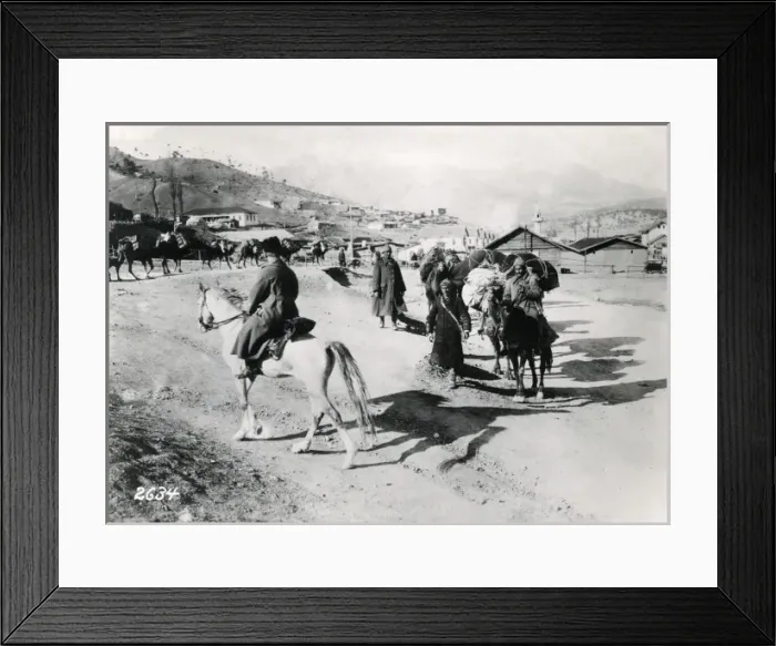 Framed Print : Turkish troops transporting supplies, WW1 Framed Print : Turkish troops transporting supplies, WW1
