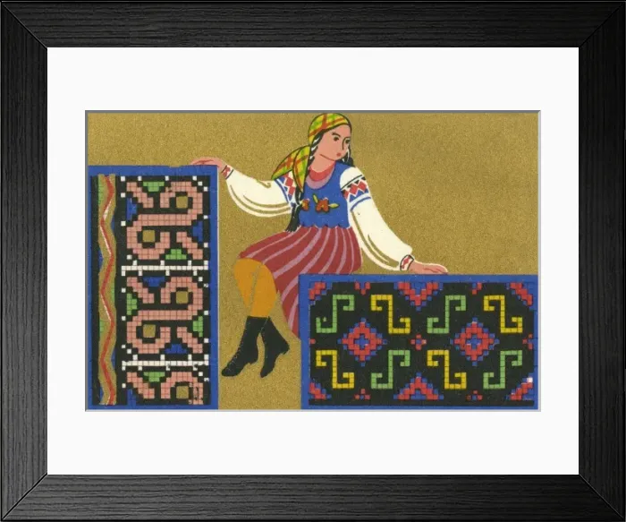 Framed Print : Russian Berlin Work Pattern Framed Print : Russian Berlin Work Pattern