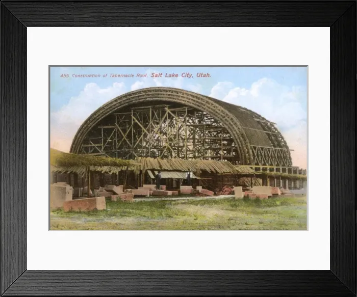 Framed Print : Construction of the Tabernacle - Salt Lake City, Utah, USA Framed Print : Construction of the Tabernacle - Salt Lake City, Utah, USA