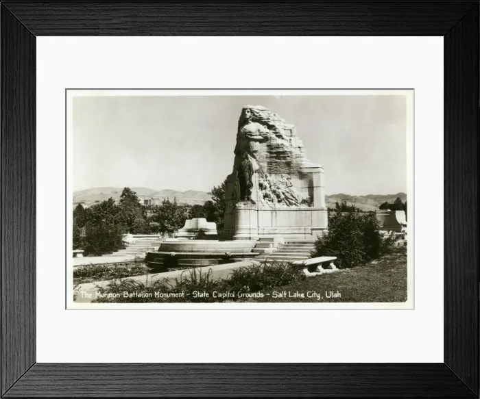 Framed Print : Mormon Battalion Monument - Salt Lake City, Utah, USA Framed Print : Mormon Battalion Monument - Salt Lake City, Utah, USA