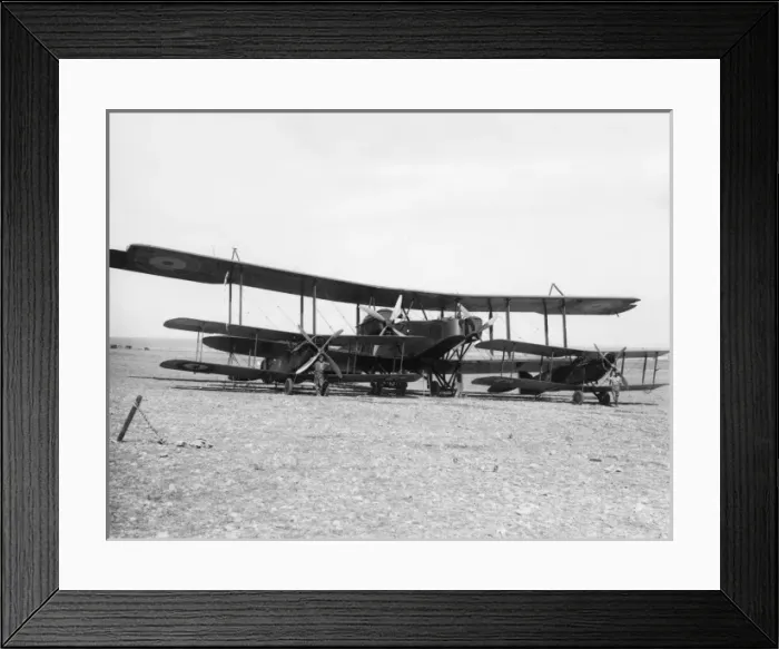 Framed Print : AFC Handley Page biplane at Haifa, Palestine, WW1 Framed Print : AFC Handley Page biplane at Haifa, Palestine, WW1