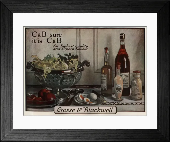 Framed Print : Crosse & Blackwell - Vinegars and Oils Framed Print : Crosse & Blackwell - Vinegars and Oils