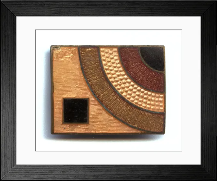 Framed Print : Art deco style brooch or fastener Framed Print : Art deco style brooch or fastener