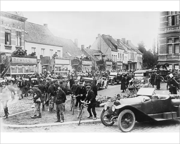 Street scene in Oude-God, Belgium, WW1