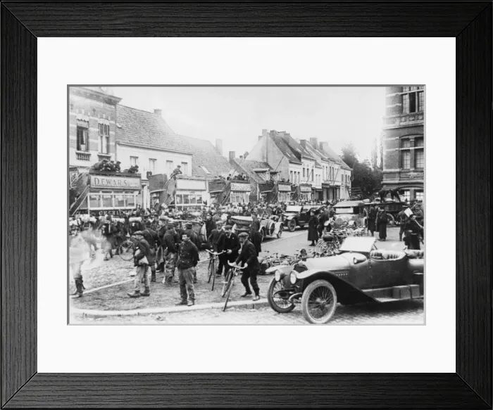 Framed Print : Street scene in Oude-God, Belgium, WW1 Framed Print : Street scene in Oude-God, Belgium, WW1
