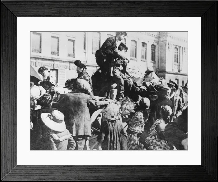 Framed Print : Street scene in Austria, WW1 Framed Print : Street scene in Austria, WW1
