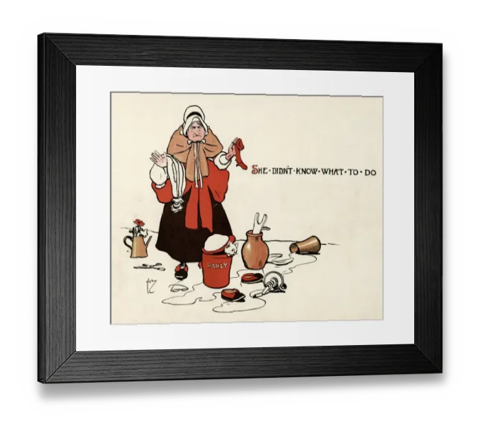 Framed Print : She didn t know what to do Framed Print : She didn t know what to do